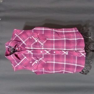 Girls pearl snap cowgirl tank